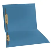 11 pt Blue Kardex Match Folder, Reinforced Top and End Tab with A-Z Scale Printed on Left End Tab, Letter Size, Fastener Pos #1 &#3 (Box of 50)