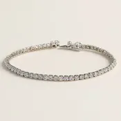 14k white gold tennis bracelet — Cortes