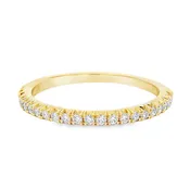 14K 14 Karat Yellow Gold 0.21 Carat Diamond Band