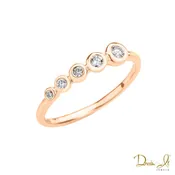 14 Karat Gold and 5 Diamond (0.12ct) Ring