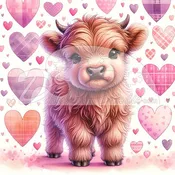 Baby Highland Cow Artwork