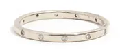 12 White Diamond Band - 18k White Gold