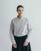 Rajesh Shirt Brown Stripe | Fog Linen