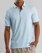 APEX  - Light Blue Birdseye Polo