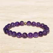 Amethyst Gemstone Yoga Mala Bracelet