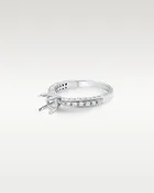 0.75ct Diamond Ring Setting in 14K White Gold