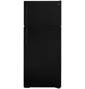 28" Ge 17.5 Cu. Ft. Top Freezer Refrigerator - Black