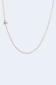 "A" Alphabet Letter Necklace in Rose Gold