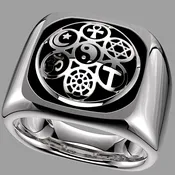 Circle of Peace Bold Ring Antiqued Sterling Silver — Mark London Design