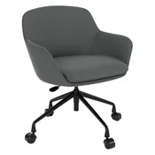 Closeout 6921 Gray Mid Back Guest Swivel Chair