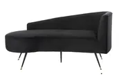 Black Velvet Chaise Loveseat — Diehl Event Rentals