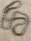 28″Labradorite And Pearl Necklace/To The Opera