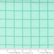 1/2 Yard One Fine Day -- Windowpane Check, Aqua - Moda