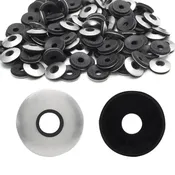 100 Pack Bonded Sealing Washers Crafted From Heavy Duty 304 Stainless Steel And Flexible EPDM Rubber That Snap On Easy To Keep Things Dead Tight And Kill Vibration Noise On Your Next Big Build Without Breaking The Bank Or Dealing Rusty Old Pieces