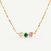 Amy Three Birthstone Necklace