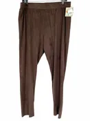 Soft Surroundings Size LARGE Brown microsuede Womens Pant