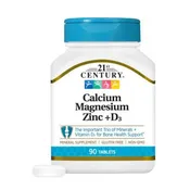 21st Century, Calcium Magnesium Zinc Plus D3, 90 Tabs