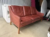 Borge Mogensen Danish Leather Sofa 2209 Vintage — WANNASOFA