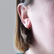 10mm Gold Sleeper Hinged Hoops