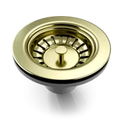 3.5" Polished Brass Basket Sink Drain
