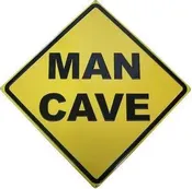 Ande Rooney Man Cave Diamond Tin Sign