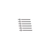 Drum Parts 6-Pack of Chrome 2 1/8 in. Tension Rods Standard Thread - Dales Drum Shop