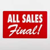 “All Sales Final” Sign
