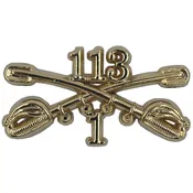 1-113 Cavalry Regimental Crossed Sabers Standard