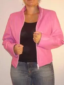 Italian Nappa Lambskin Leather Jacket pink