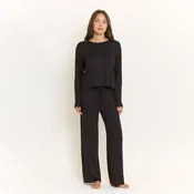 All American Long Sleeve Pant Set in Black