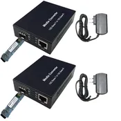 10G Single Mode Fiber Media Converter Kit - Complete Fiber Solution for 20km Single Strand Links (NM-2100GSKIT)