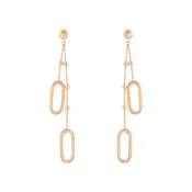 18K Rose Gold Drop Earrings