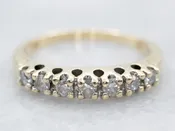 10K Yellow Gold Diamond Encrusted Band Ring