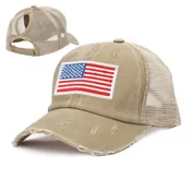 American Flag Pony Baseball Hat
