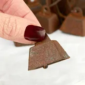 1-1/4" Rusty Tin Cow Bells  - Bag of 12 Rusted Bells
