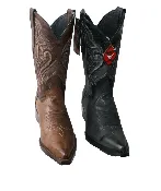 Western Cowboy Boots: Men’s Snip Toe Genuine Cowhide Leather