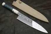 Hayate Sukenari ZDP-189 Super High Carbon Stainless Steel Damascus Gyuto Chef Knife Octagonal Handle with Alternative Ivory Bolster