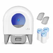 Cumrige M4 Self-Cleaning Litter Box Starter Kit – Automatic Cat Litter Box with Extra Litter Pads & Stretchable Waste Liners