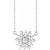 14K 1/2 CTW Diamond Vintage-Inspired 16" Necklace