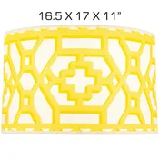 Abbey Rose Shade Only - Zanzibar Trellis Chintz - Canary