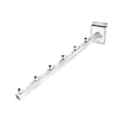 Black, White and Chrome Six Ball Waterfall Slatwall Accessory