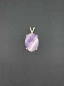 Amethyst and Snow Quartz Pendant