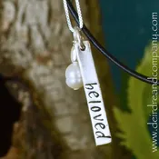 Beloved Blessing Bar Necklace in Silver