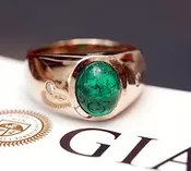 Estate 15.00 ctw Oval Emerald & Diamond Bracelet in 14k Gold (Circa 1990s)