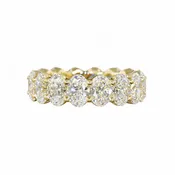 5.12 Cts 14K YELLOW GOLD Oval Shape Eternity Band Eternity Band