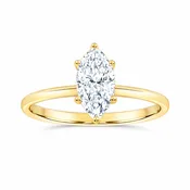 10K 0.50CT  Certified Lab Grown Solitaire Ring
