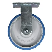 10 Inch Heavy Duty Kingpinless Rigid Caster with Urethane on Iron Wheel and Large Top Plate