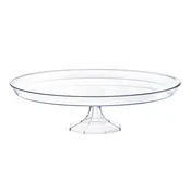 10.5" Clear Small Round Plastic Cake Stands