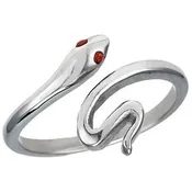 1930s Style Art Deco Snake Ring Stainless Steel Serpent Boho Band