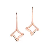 14k Rose Gold Trifold Earrings
